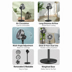 NUVEX Crazy Fan Air Circulator – Adjustable Stand & Table Fan