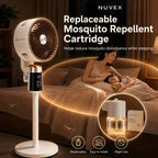 NUVEX Ionic Air Circulation Stand Fan – 35dB Quiet & 360° Air Delivery