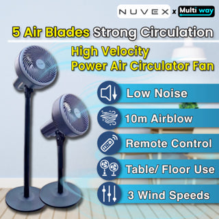 NUVEX Crazy Fan Air Circulator – Adjustable Stand & Table Fan