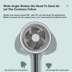 NUVEX Crazy Fan Air Circulator – Adjustable Stand & Table Fan